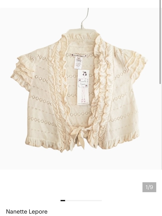Nanette Lepore Sweaters - Nanette Lepore cream ruffled shrug